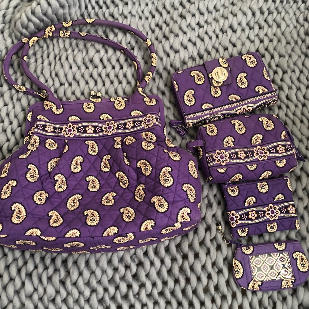 Vera Bradley Simply Violet Alice Bag Set